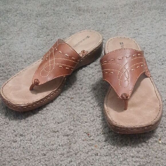 Naturalizer Canna brown leather sandals  Sz 9W  EUC - Picture 1 of 8